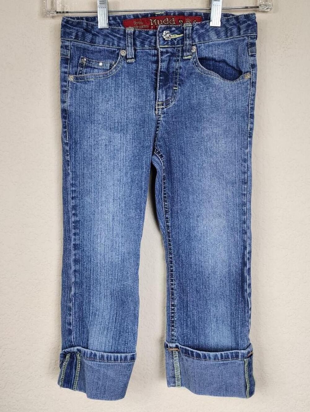 Vintage Mudd Size 7 Girls Kids Blue Denim Jeans